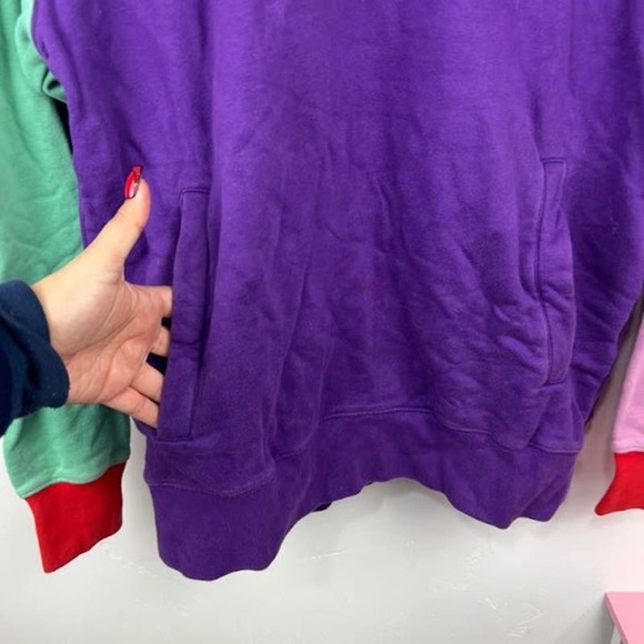 Teddy Fresh Colorblock Multi color 100% cotton Hoodie size medium - Picture 4 of 7